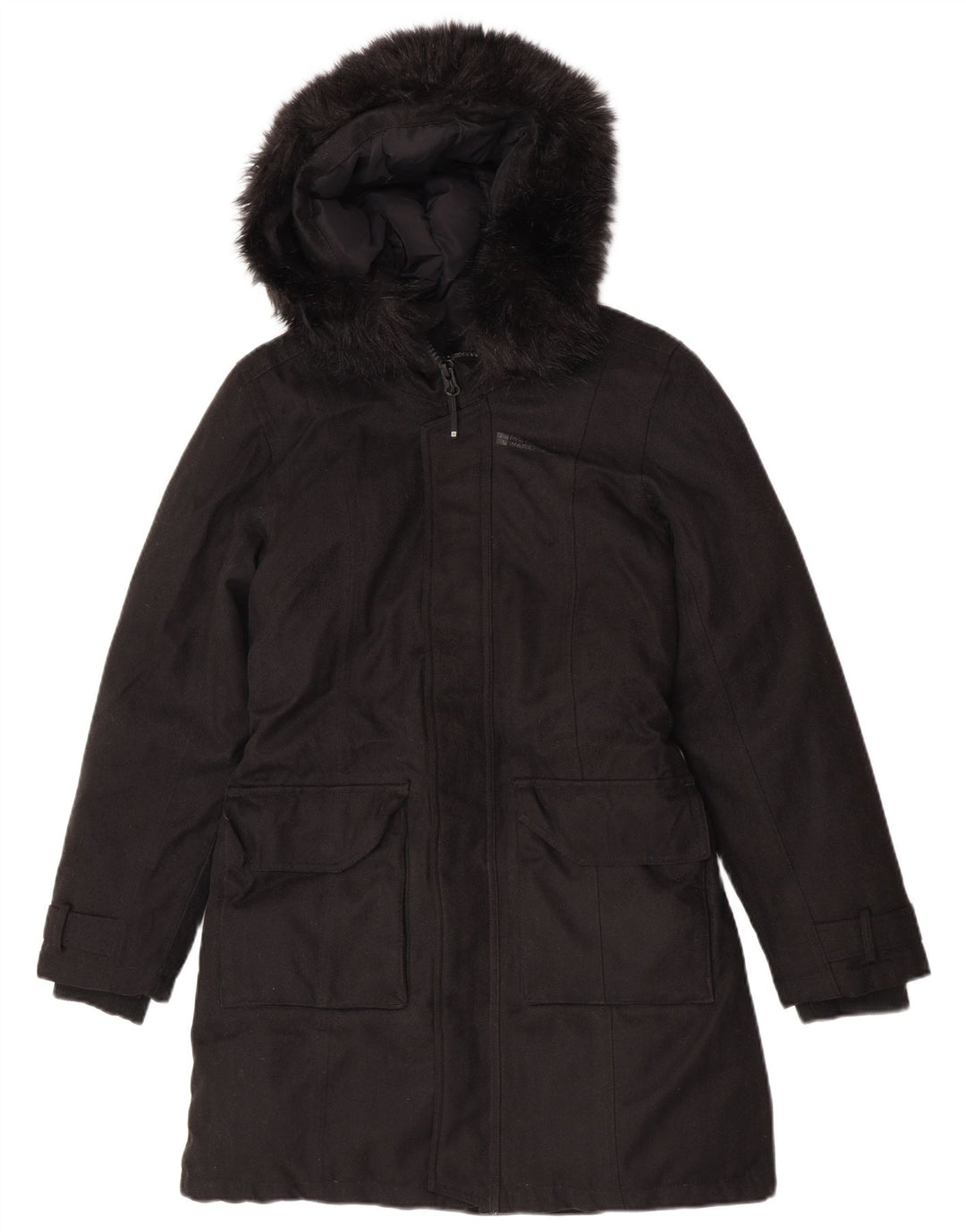 Mountain Warehouse Womens Hooded Padded Coat UK 10 Small Black Polyester