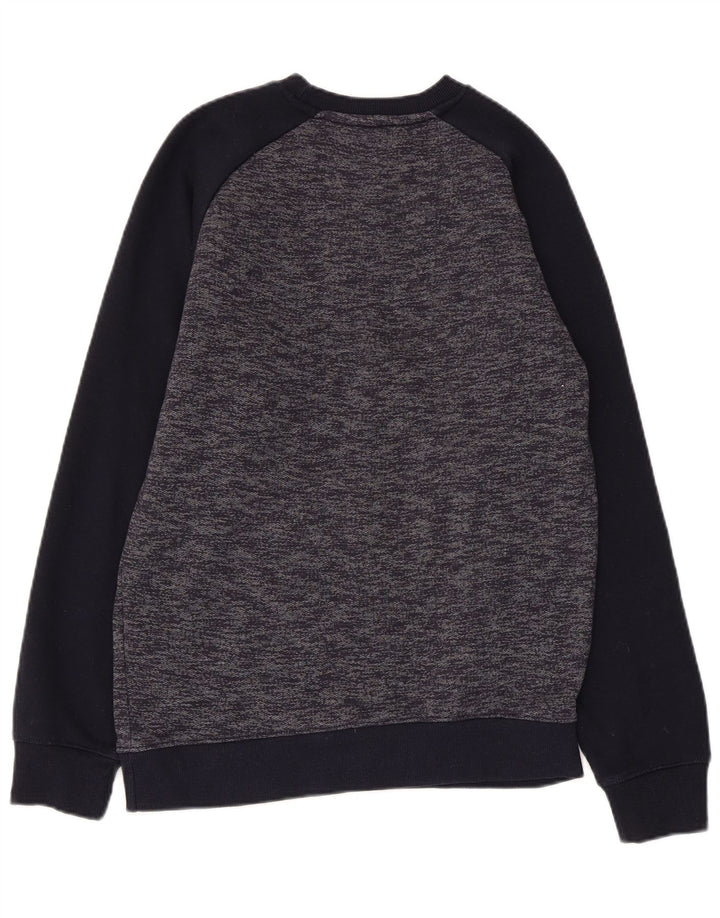 J.J. WILLIS Mens Sweatshirt Jumper Medium Navy Blue Colourblock Cotton