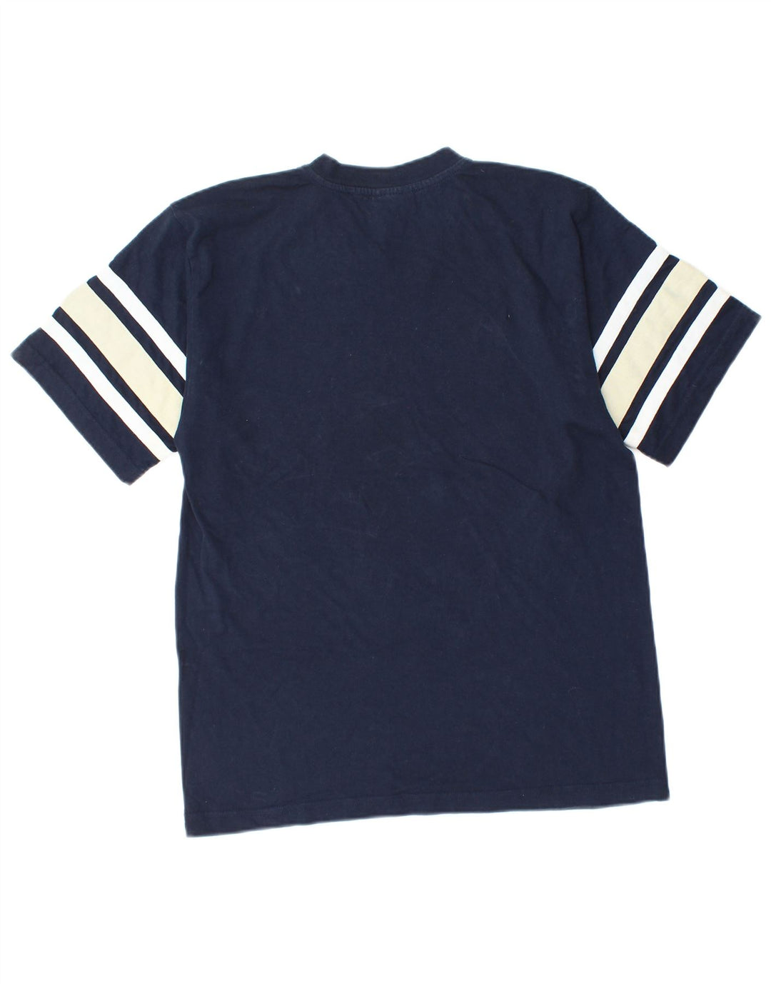 CHAMPION Mens Graphic T-Shirt Top Small Navy Blue Colourblock Cotton