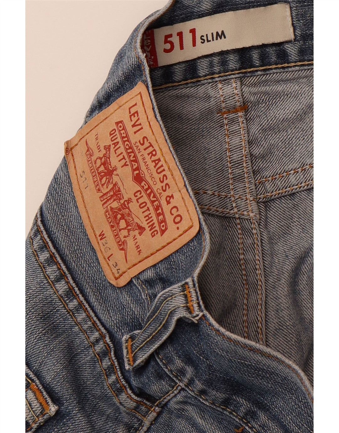 LEVI'S Mens 511 Slim Jeans W36 L34 Blue Vintage Levi's and Second-Hand Levi's from Messina Hembry 