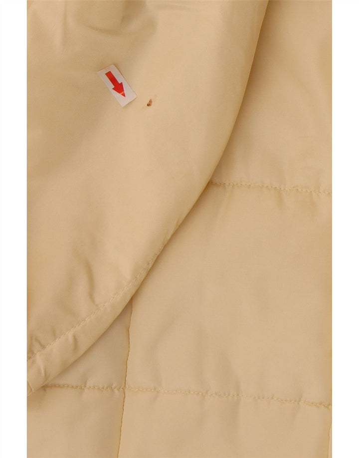 Moschino Womens Hooded Padded Coat UK 12 Medium Off White Polyester