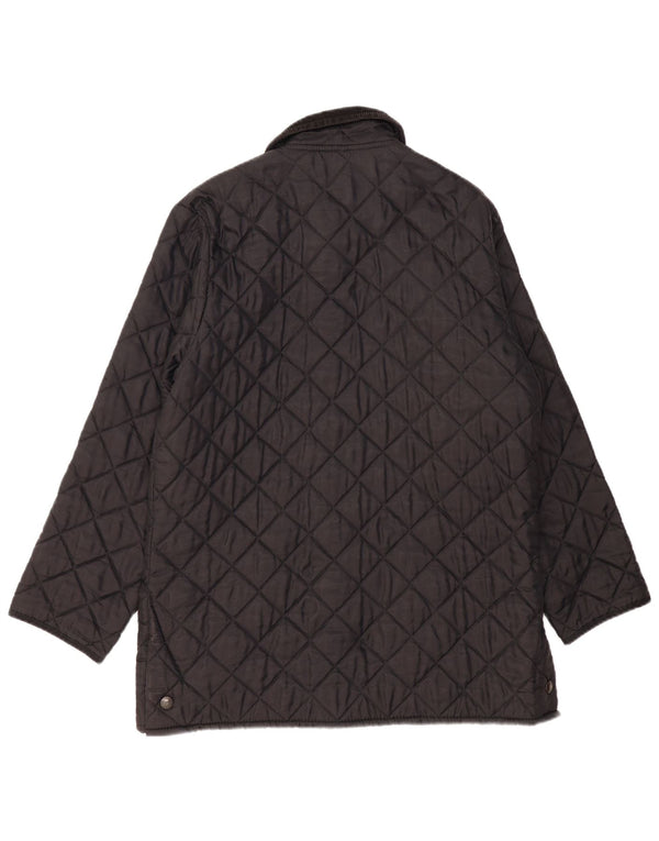 Barbour Mens LIDDESDALE Quilted Jacket UK 40 Large Black Nylon