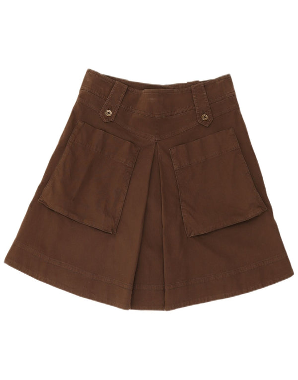 Max & Co. Womens Corduroy Cargo Skirt UK 14 Large W32  Brown Cotton