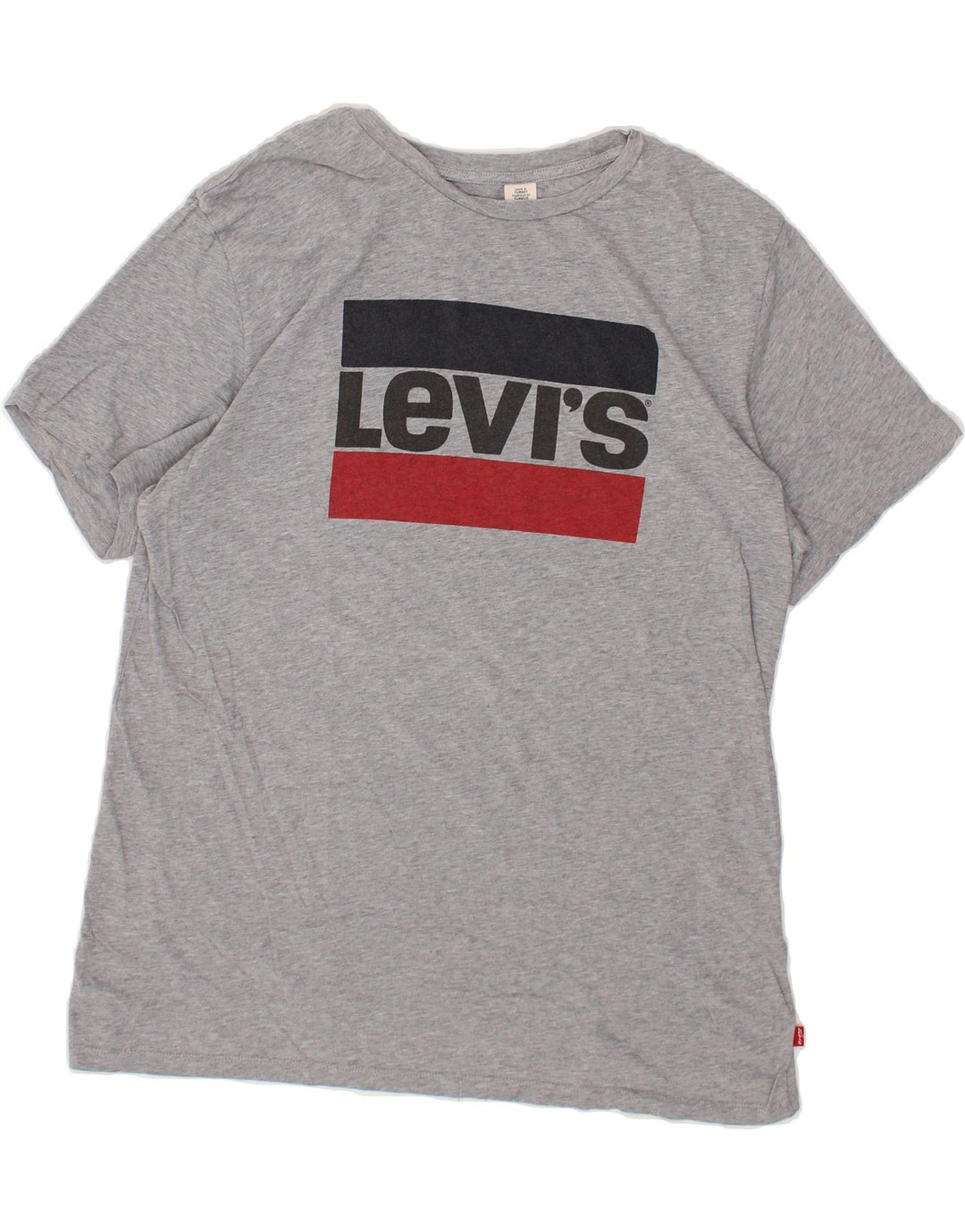 LEVI'S Mens Graphic T-Shirt Top XL Grey Cotton Vintage Levi's and Second-Hand Levi's from Messina Hembry 