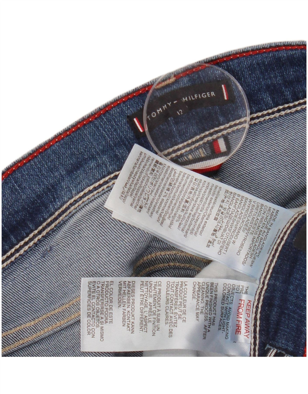 TOMMY HILFIGER Girls Slim Jeans 11-12 Years W26 L26 Blue Cotton