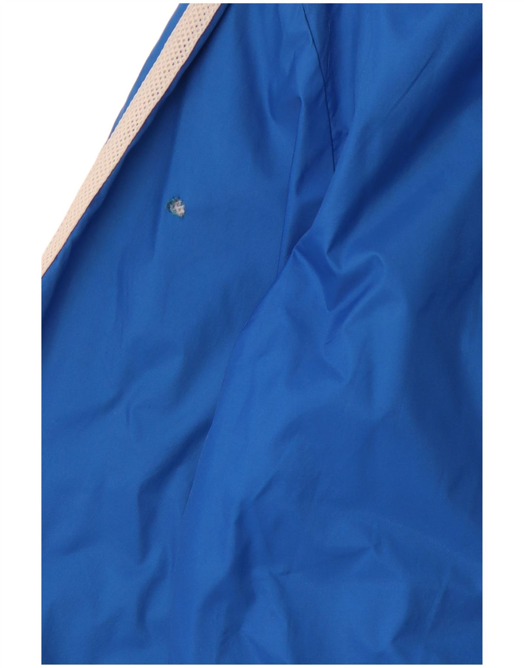 ADIDAS Mens Graphic Hooded Rain Jacket UK 38 Medium Blue Nylon