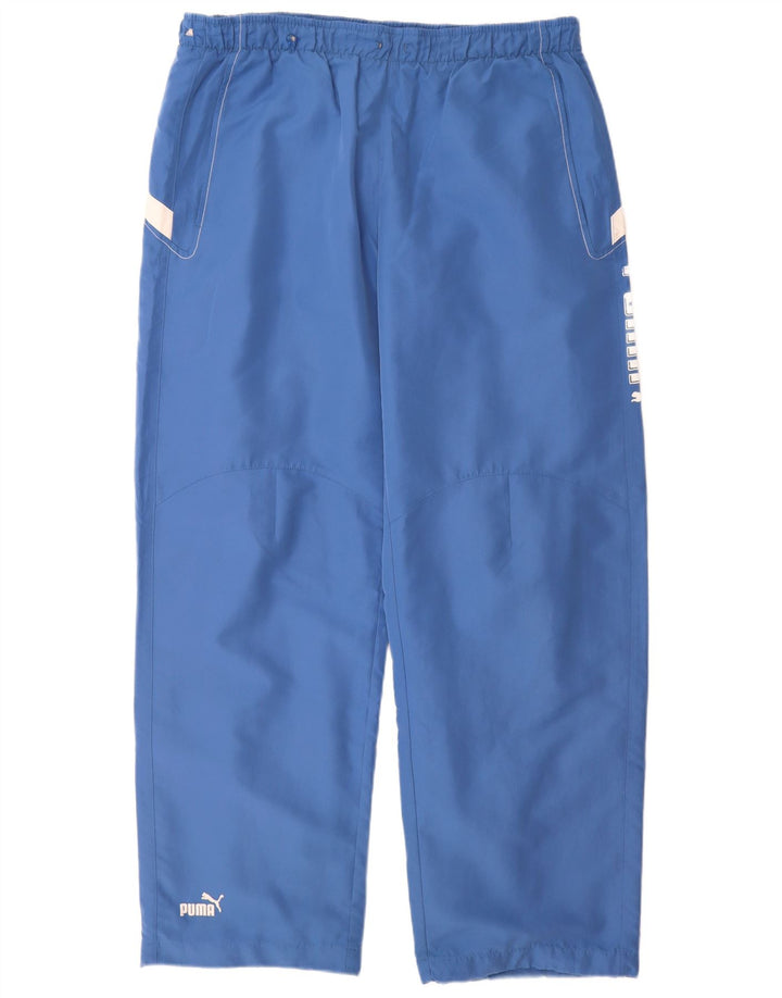 Puma Mens Graphic Tracksuit Trousers Large Blue Colourblock