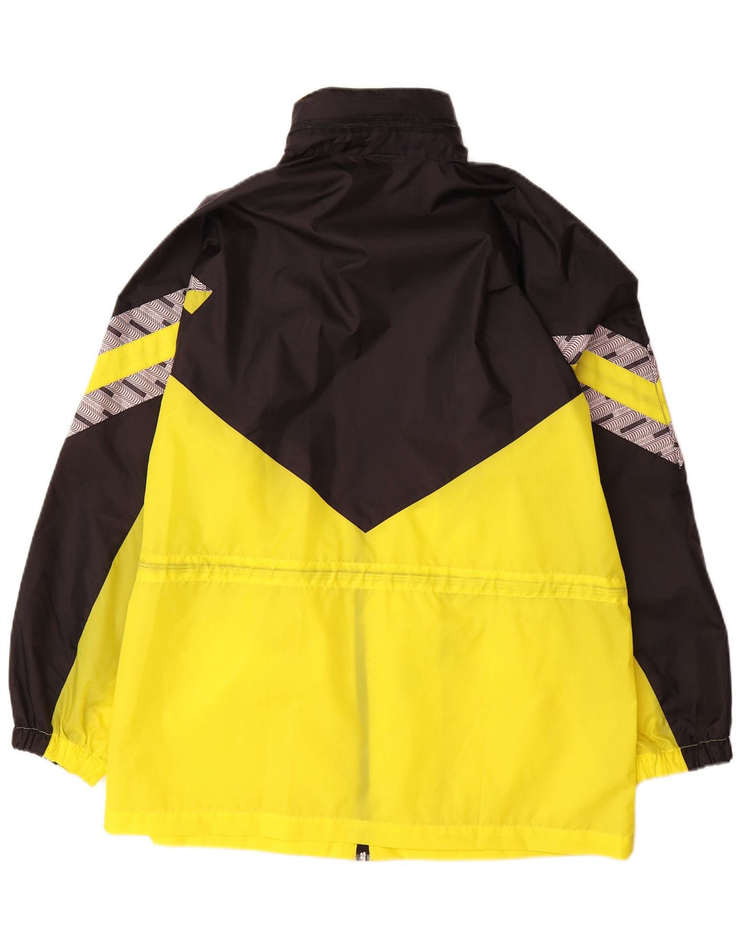 Saller Mens Graphic Rain Jacket UK 36 Small Yellow Colourblock Polyamide
