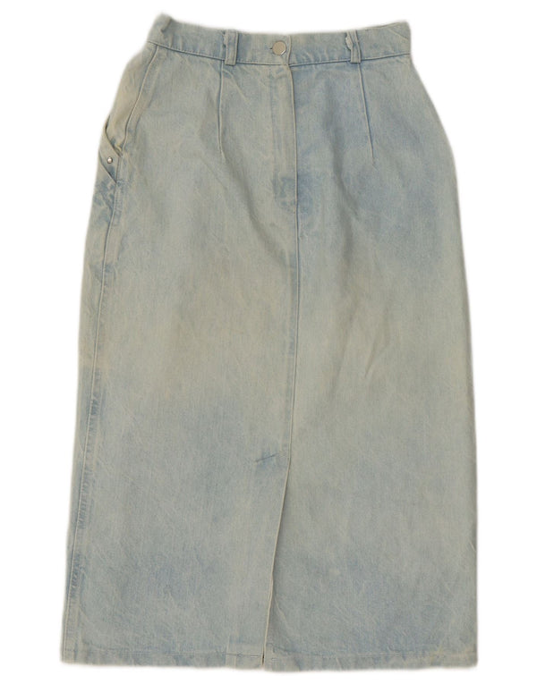 Vintage Womens Denim Skirt Medium W28 Blue Cotton