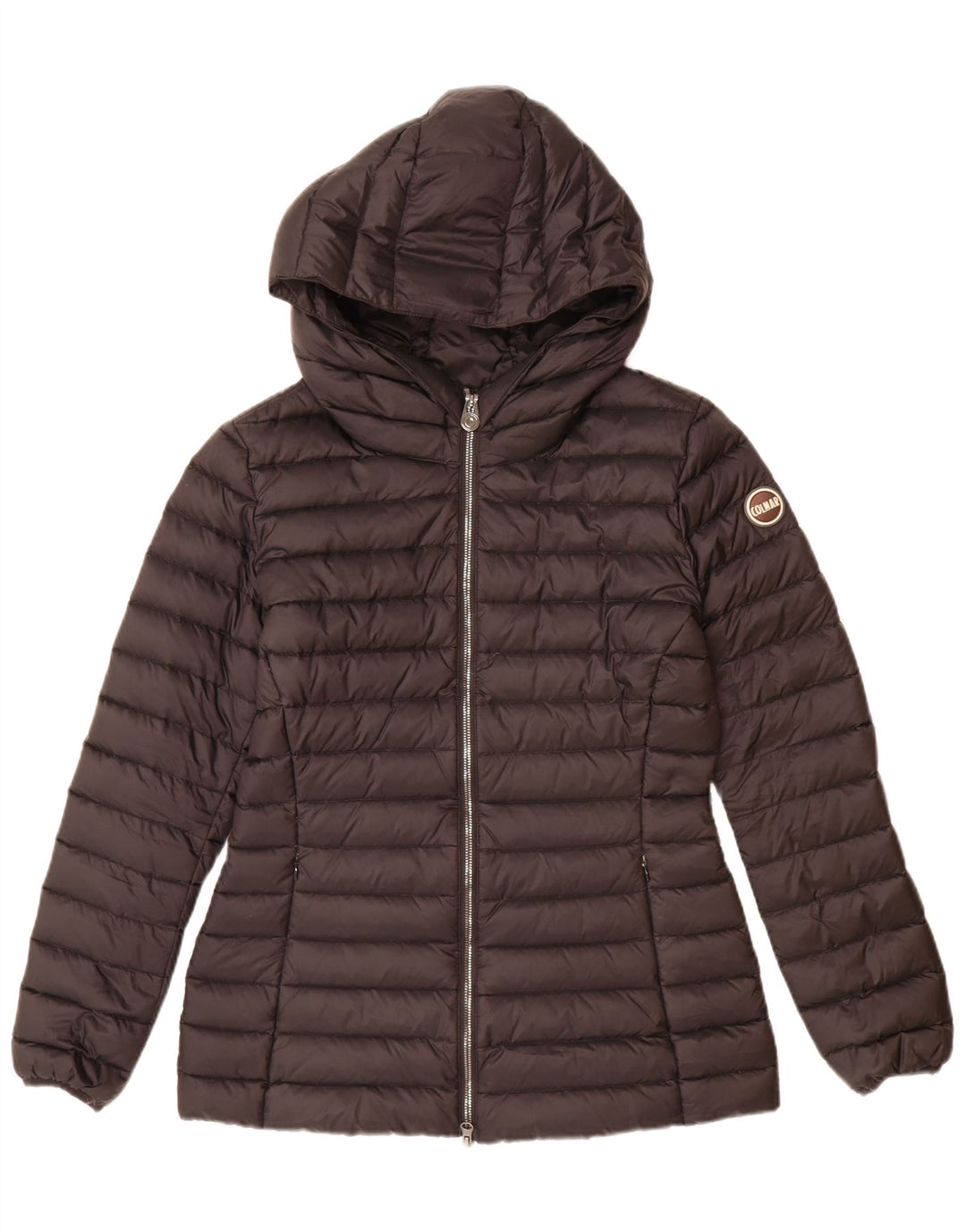 COLMAR Womens Hooded Padded Jacket IT 44 Medium Black Polyamide