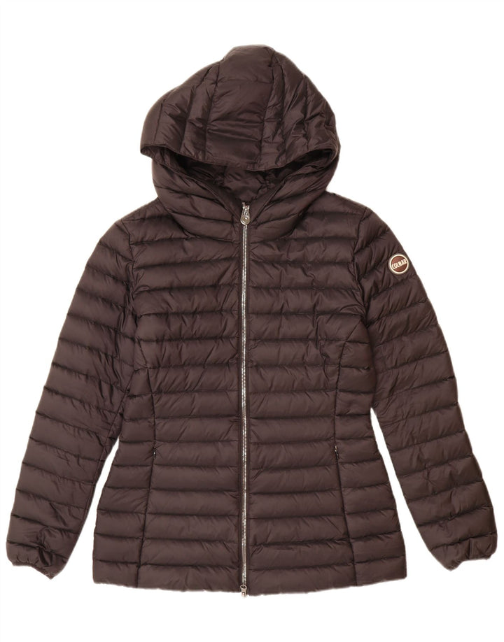 COLMAR Womens Hooded Padded Jacket IT 44 Medium Black Polyamide