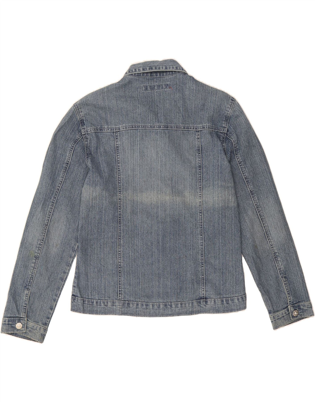 VINTAGE Womens Denim Jacket UK 14 Medium Blue Cotton Vintage Vintage and Second-Hand Vintage from Messina Hembry 