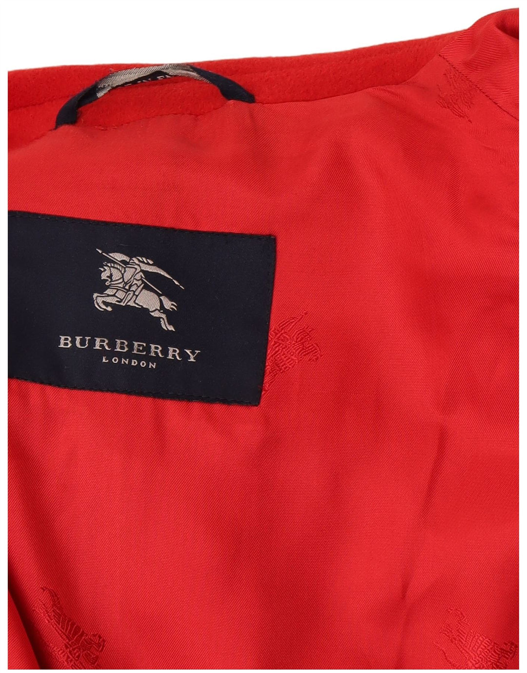 Burberry Womens Overcoat UK 14 Large Red Wool Classic