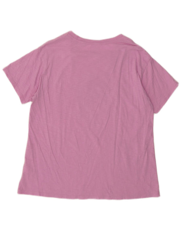 J. Crew Womens Graphic T-Shirt Top UK 12 Medium Pink Cotton