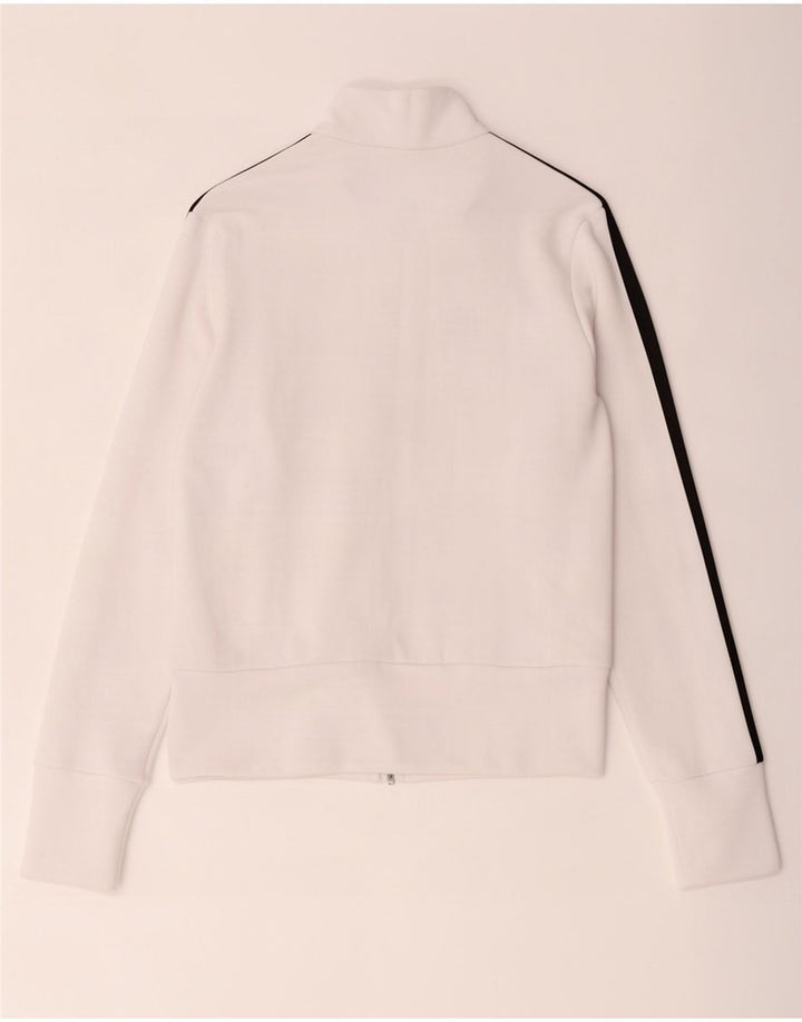 Adidas Womens Tracksuit Top Jacket UK 8 Small White Polyester