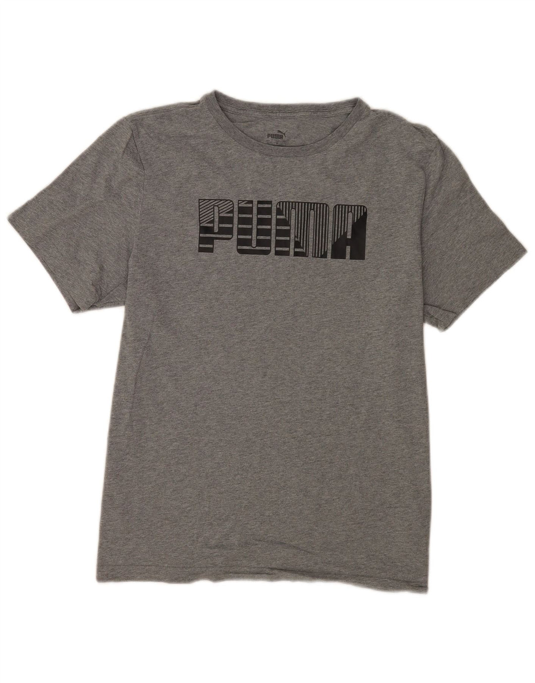 Puma Mens Graphic T-Shirt Top Large Grey Cotton