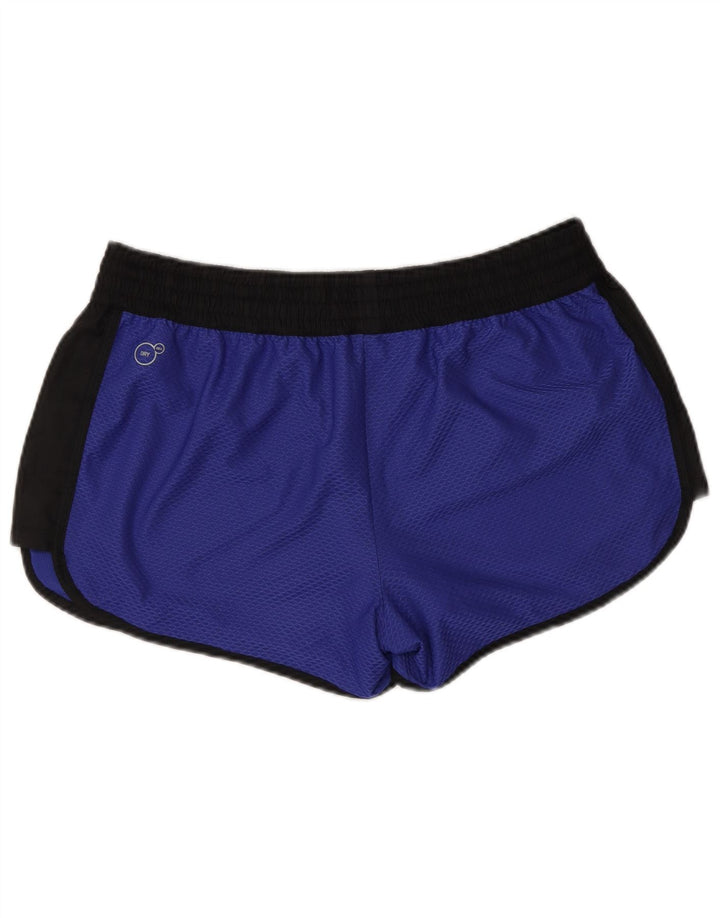 PUMA Womens Sport Shorts UK 12 Medium Blue Colourblock