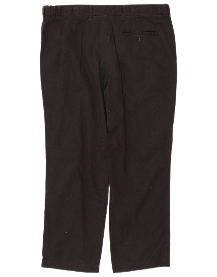 MARKS & SPENCER Mens Regular Fit Straight Chino Trousers W38 L29 Black