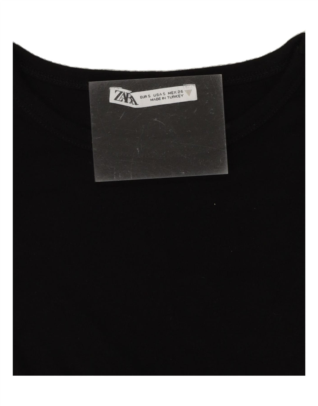 ZARA Womens Crop Blouse Top UK 8 Small Black Vintage Zara and Second-Hand Zara from Messina Hembry 