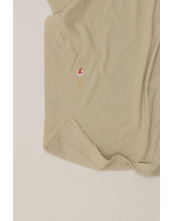 SPALDING Mens Polo Shirt XL Beige Cotton Vintage Spalding and Second-Hand Spalding from Messina Hembry 