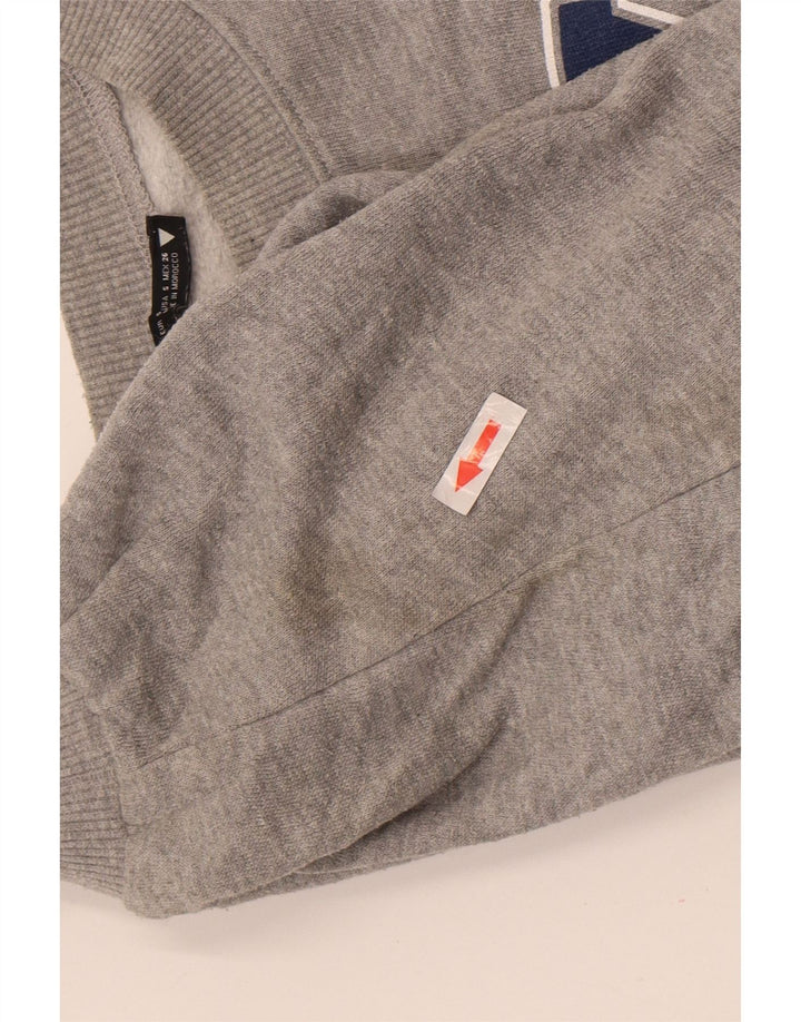 Zara Womens Brooklyn Graphic Oversized Sweatshirt Jumper UK 10 Small Grey