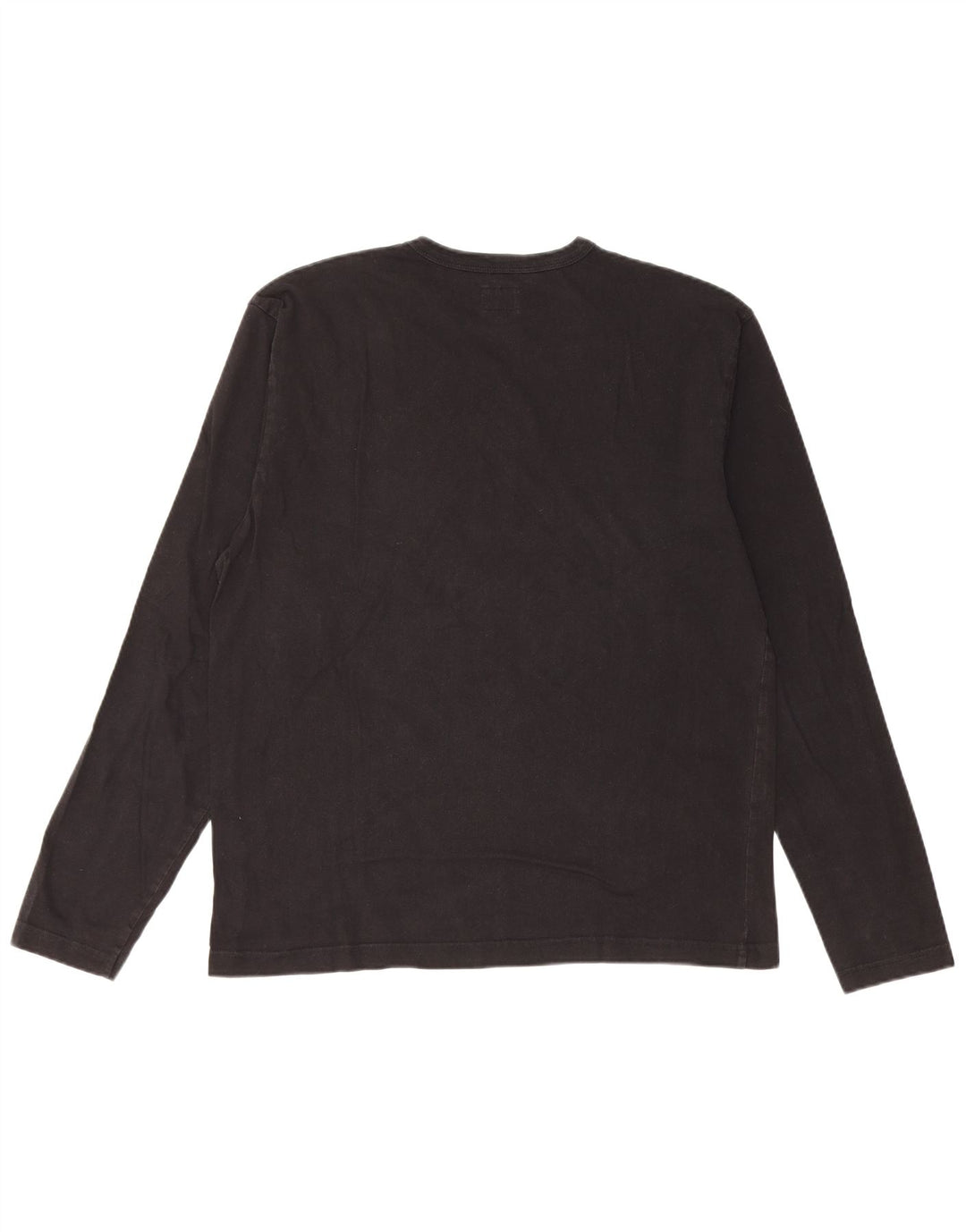 Calvin Klein Jeans Mens Graphic Top Long Sleeve Large Black Cotton