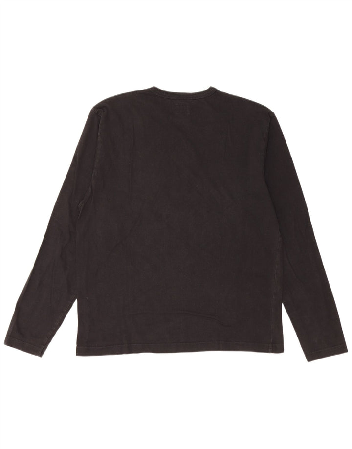 Calvin Klein Jeans Mens Graphic Top Long Sleeve Large Black Cotton