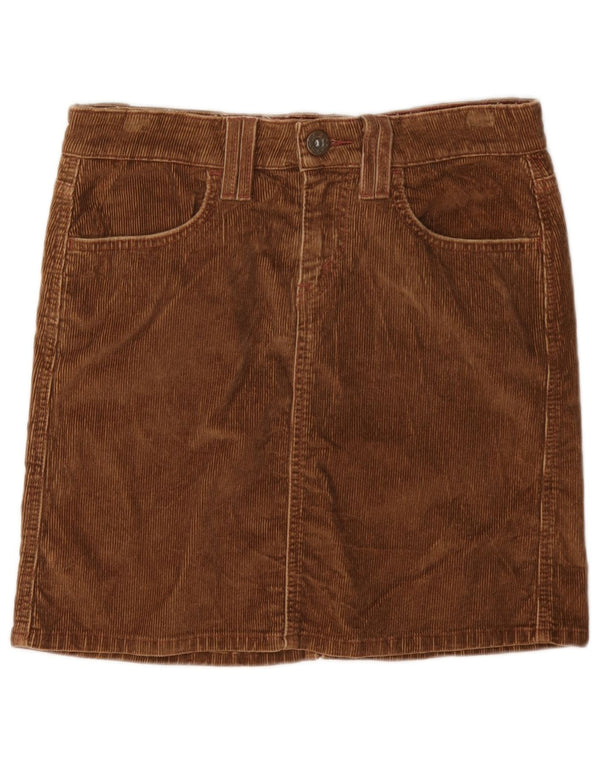Levi's Womens Mini Corduroy Skirt US 3 Small W30 Brown Cotton