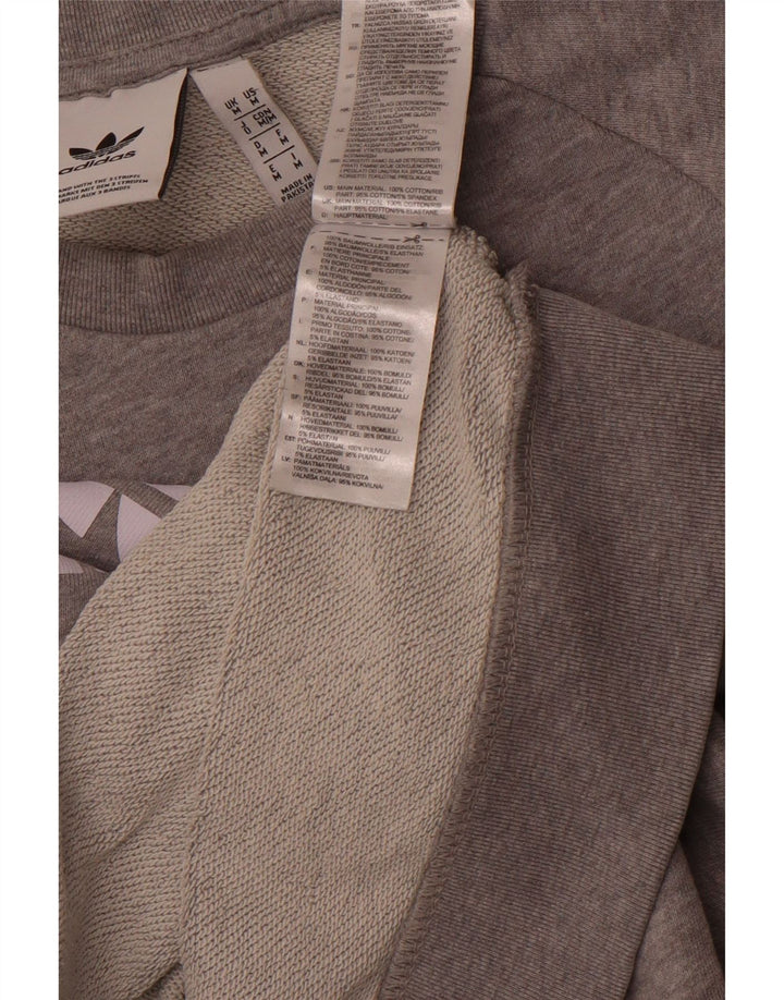 ADIDAS Mens Graphic Sweatshirt Jumper Medium Grey Cotton Sports
