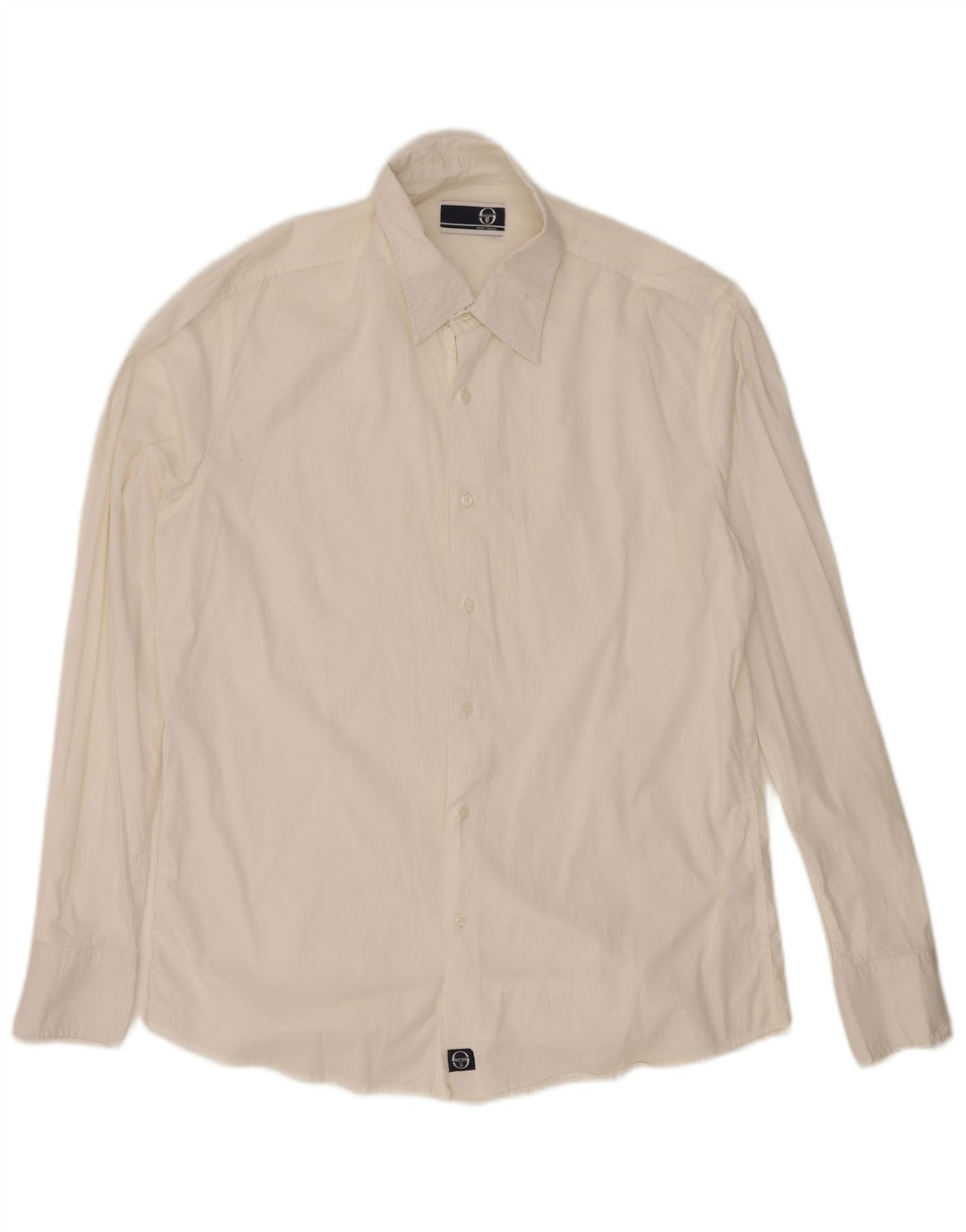 Sergio Tacchini Mens Shirt XL White Cotton