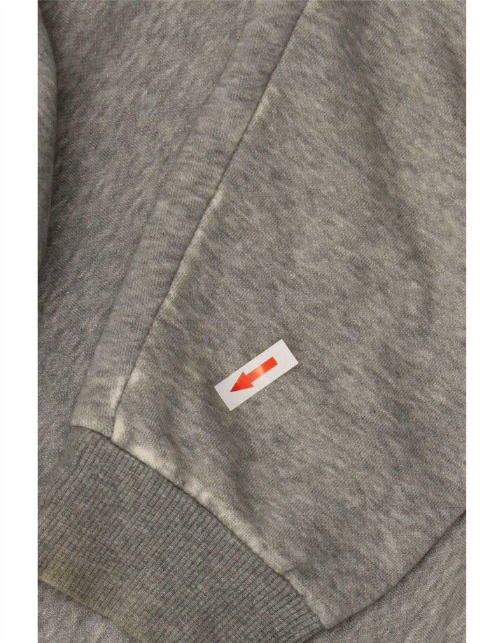 Puma Mens Graphic Hoodie Jumper Medium Grey Cotton