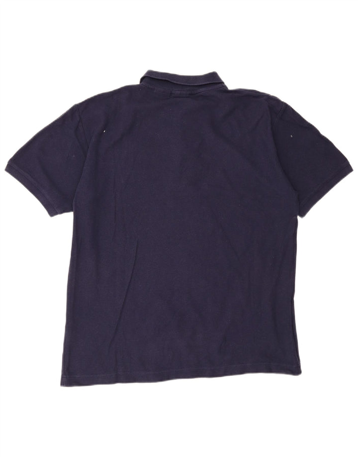 FILA Mens Polo Shirt Large Navy Blue Cotton