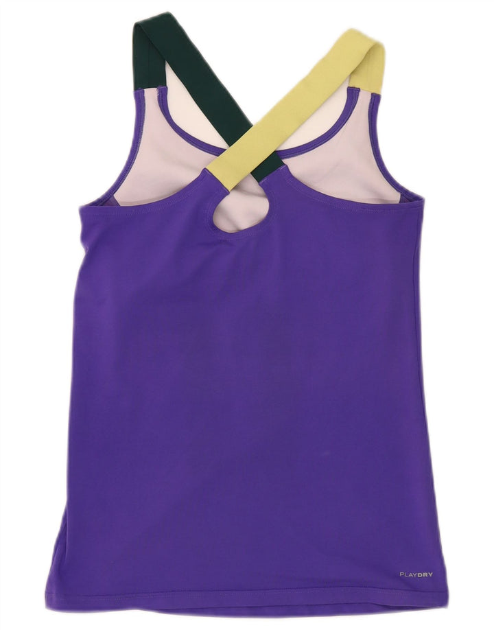 Reebok Womens Vest Top UK 8/10 Small Purple Colourblock Polyester