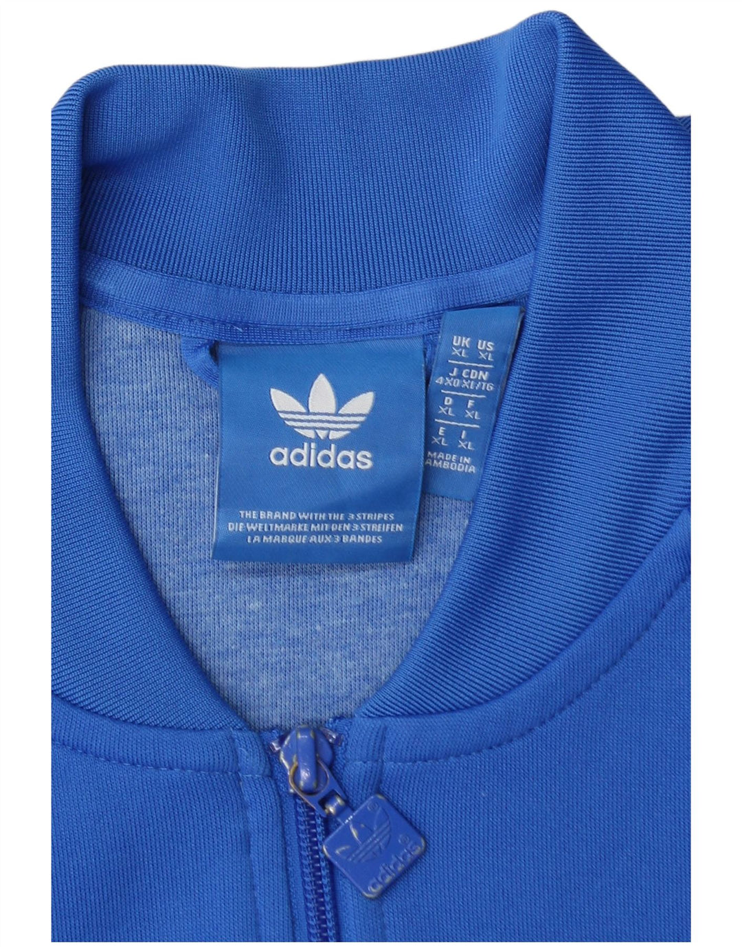 ADIDAS Mens Tracksuit Top Jacket XL Blue Polyester