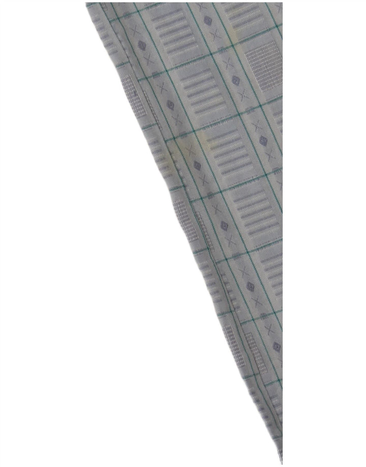 Wampum Mens Checked  Shirt Small Blue Fair Isle