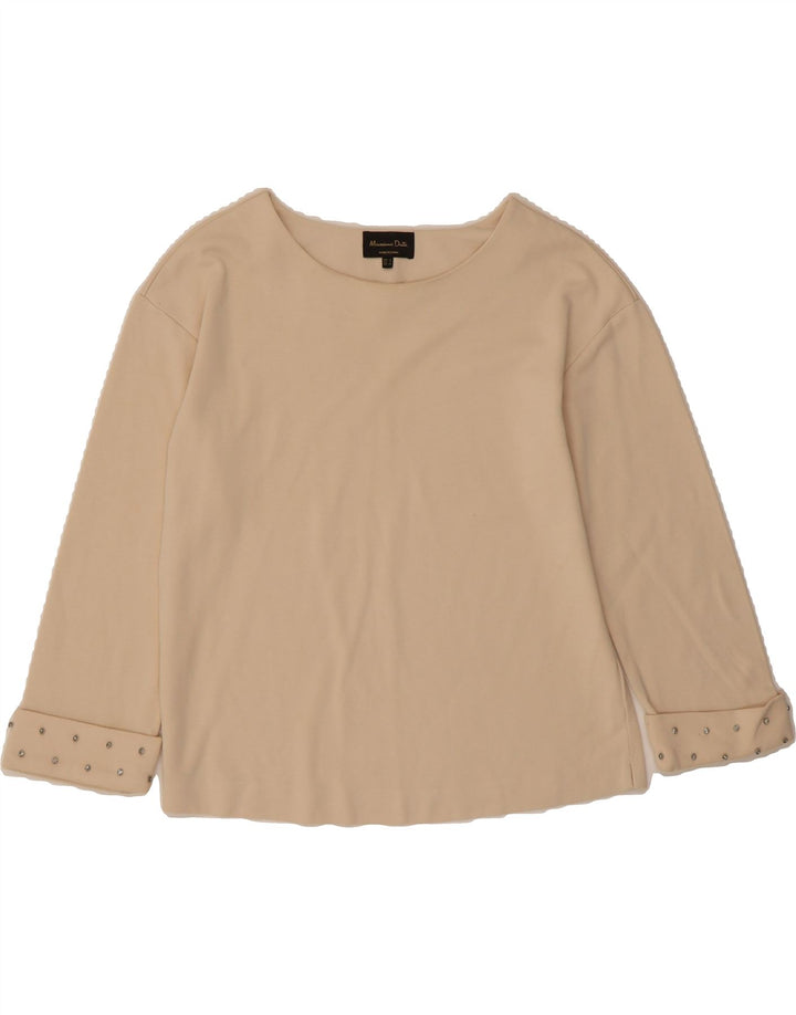MASSIMO DUTTI Womens Oversized 3/4 Sleeve Blouse Top UK 10 Small Off White Vintage Massimo Dutti and Second-Hand Massimo Dutti from Messina Hembry 