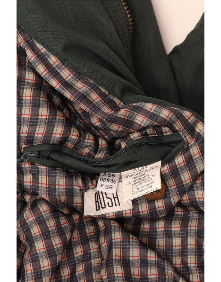 Bush Mens Utility Jacket UK 46 3XL Green Polyester