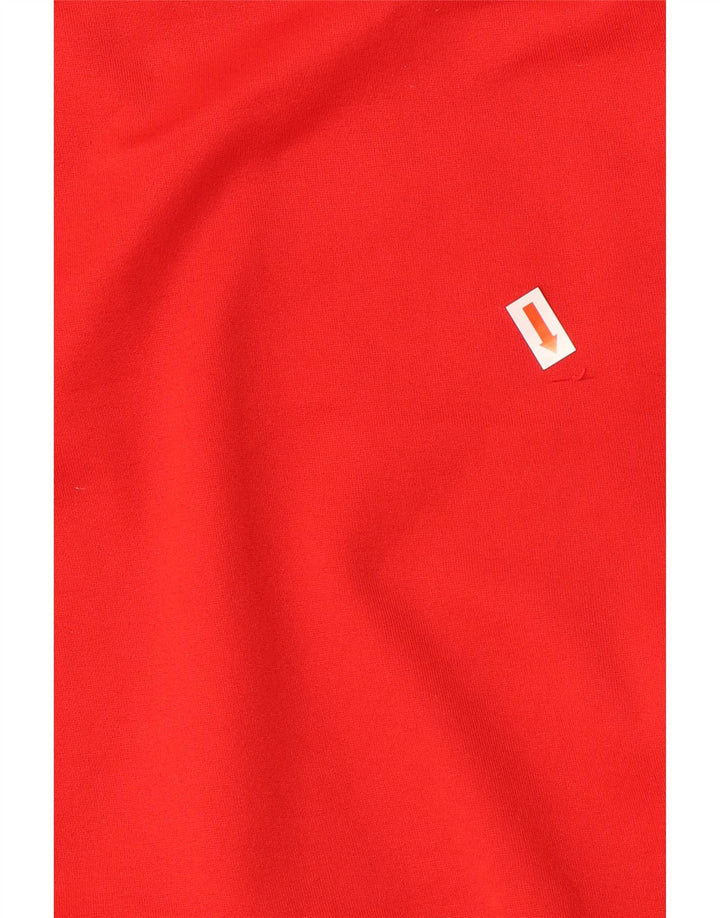 ADIDAS Boys Arsenal Pullover Tracksuit Top 13-14 Years Red Colourblock