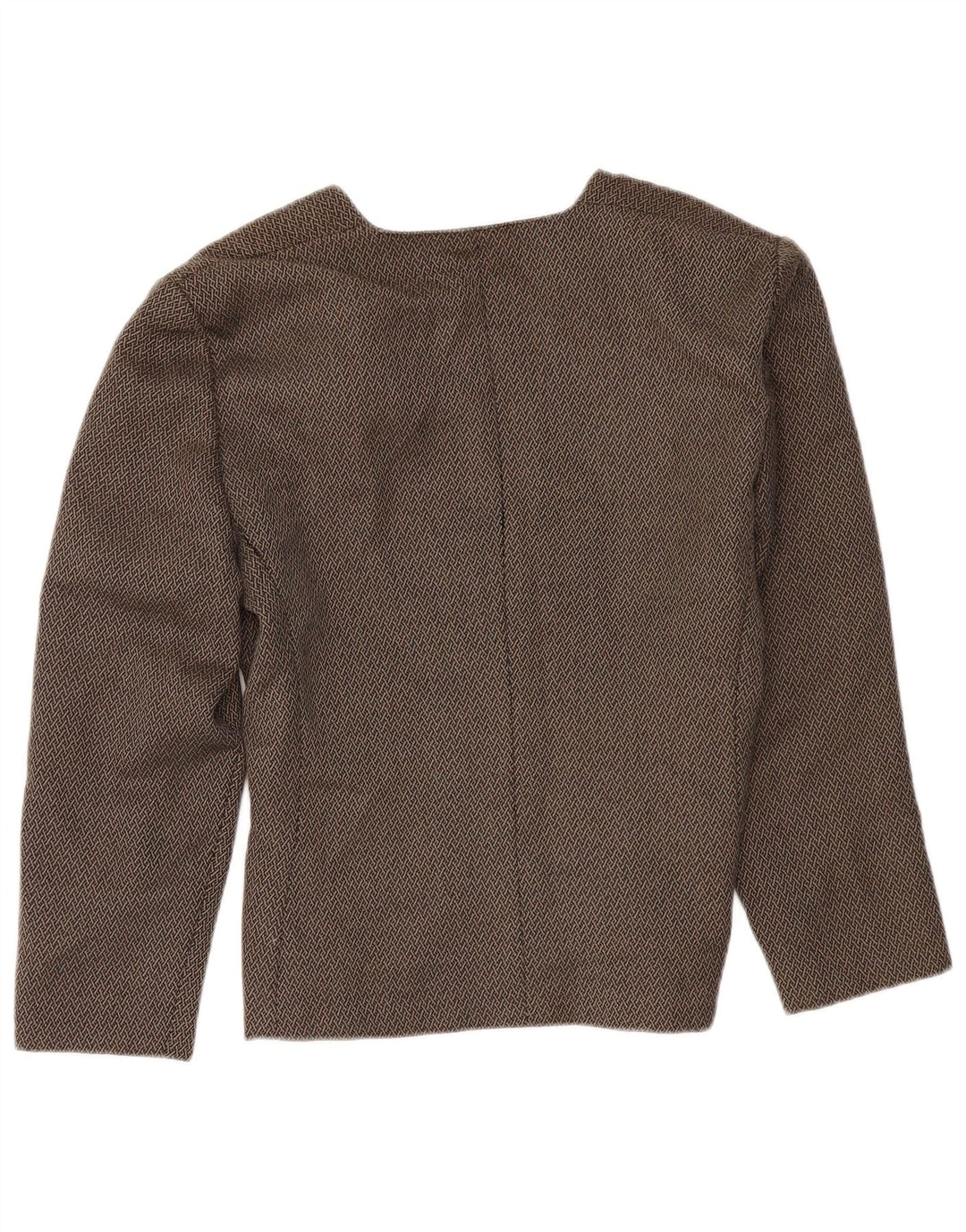 LUISA SPAGNOLI Womens 1 Button Blazer Jacket IT 46 Large Brown Geometric