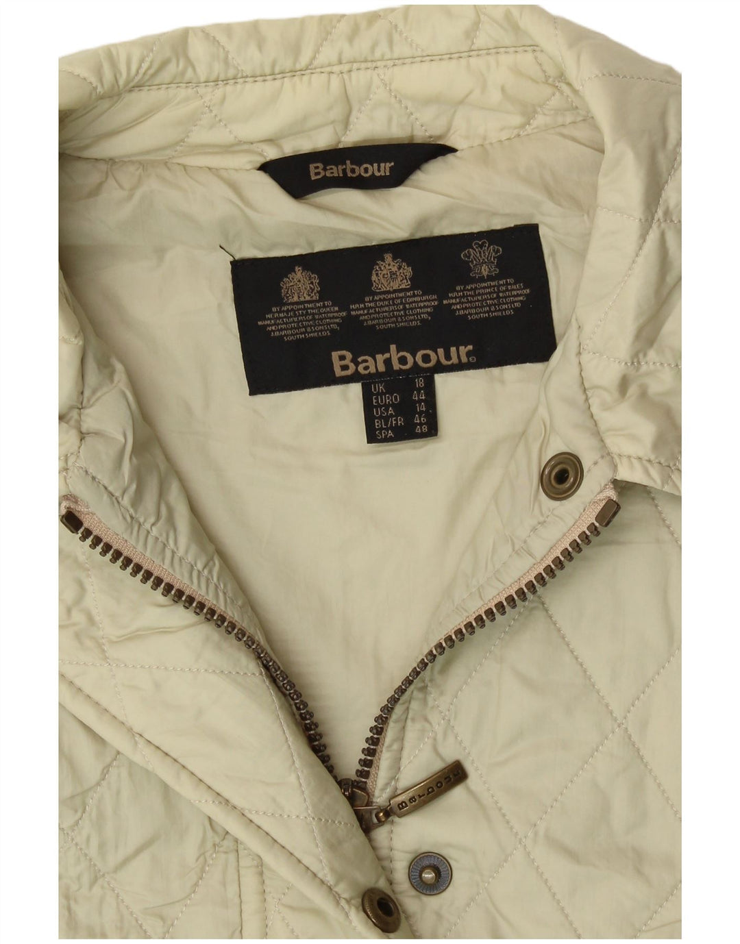 Barbour Womens Quilted Gilet UK 18 XL Off White Polyamide