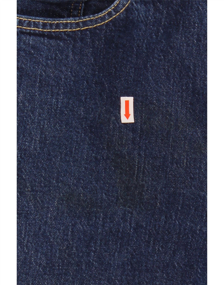 LEVI'S Mens 502 Tapered Jeans W34 L30 Navy Blue Cotton