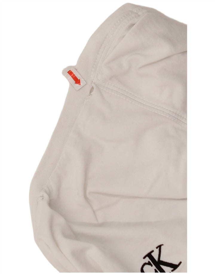 CALVIN KLEIN Womens T-Shirt Top UK 14 Medium White
