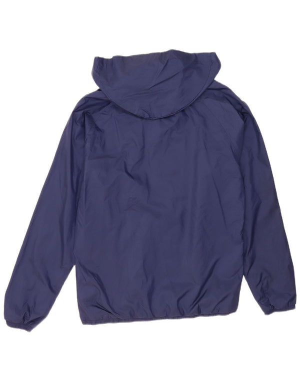 Puma Mens Hooded Rain Jacket UK 38 Medium Navy Blue Colourblock Nylon