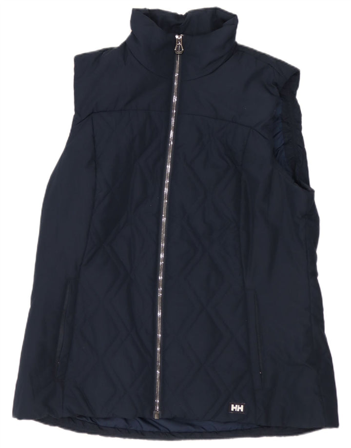 HELLY HANSEN Womens Liner Quilted Gilet UK 16 Large Navy Blue Polyester