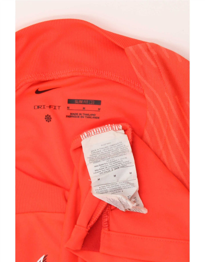 Nike Mens Graphic T-Shirt Top Medium Orange Colourblock Polyester