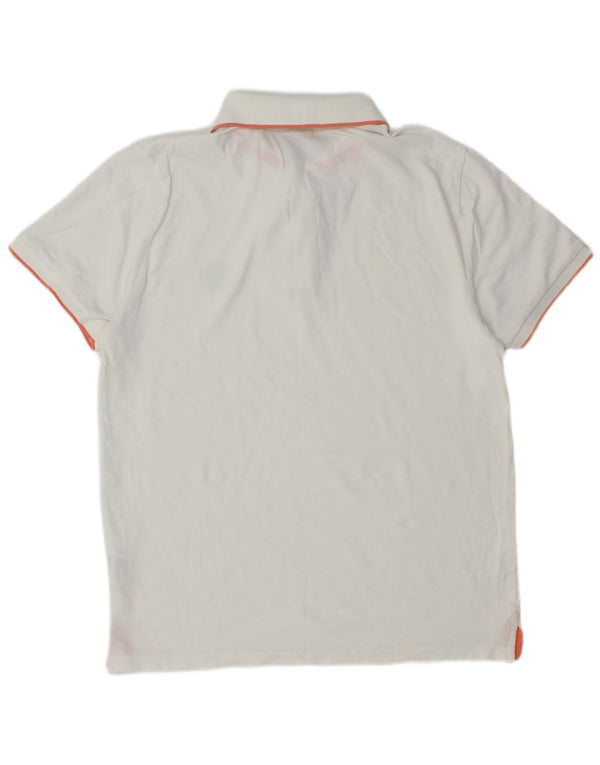 Maui and Sons Mens Polo Shirt Small White Cotton