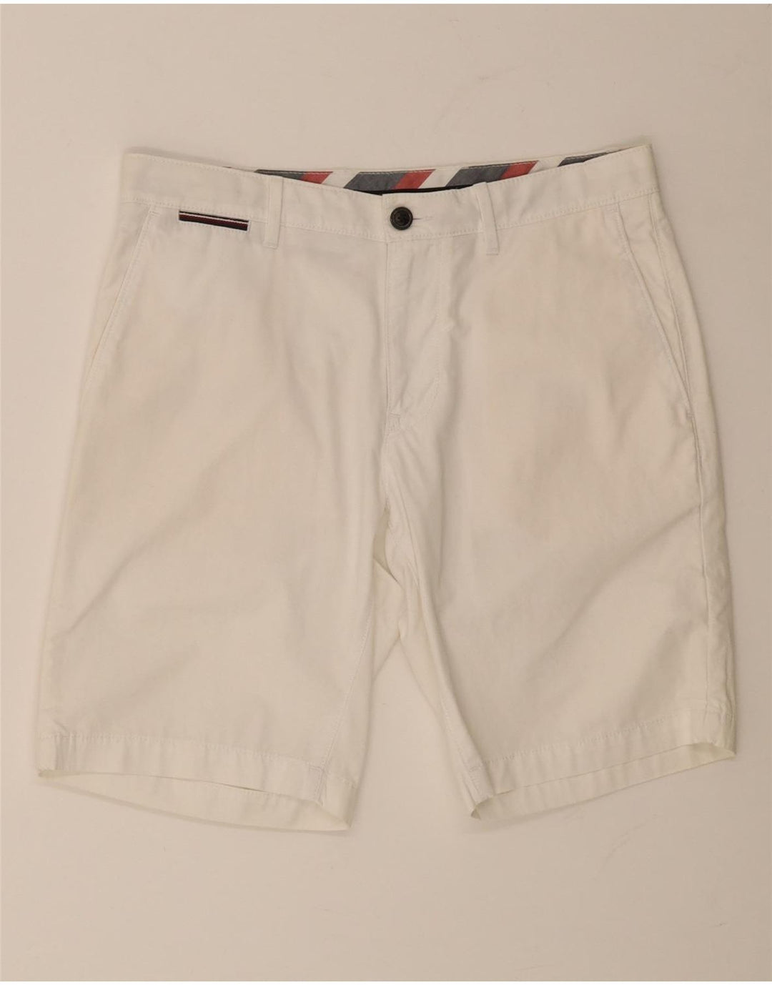 TOMMY HILFIGER Mens Chino Shorts W31 Medium White Cotton