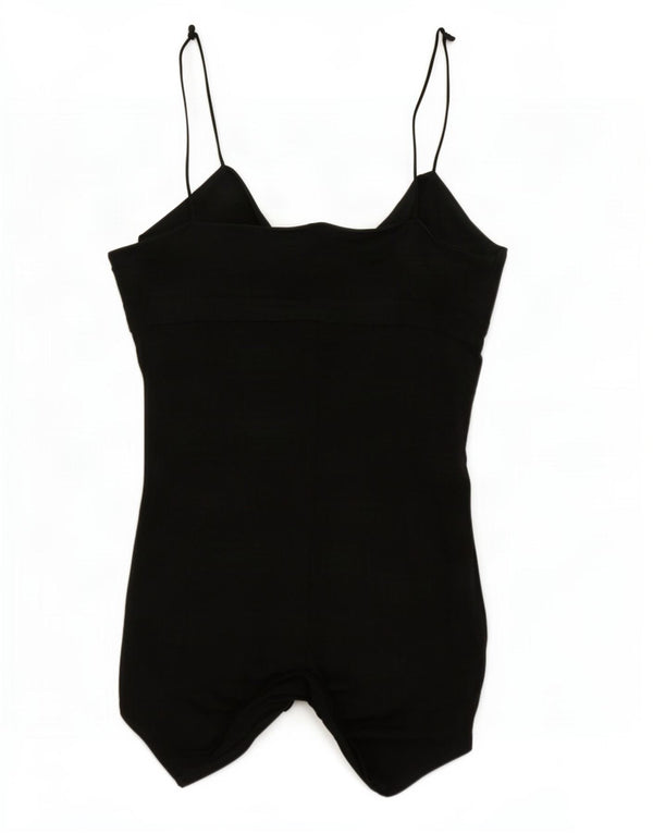 Armani Jeans Womens Sleeveless Asymmetric Tunic Top UK 12 Medium Black Silk