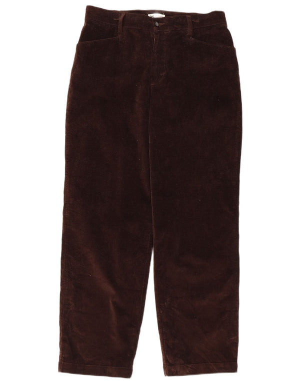 Lee Womens Petite Tapered Corduroy Trousers US 10 Large W32 L28 Brown
