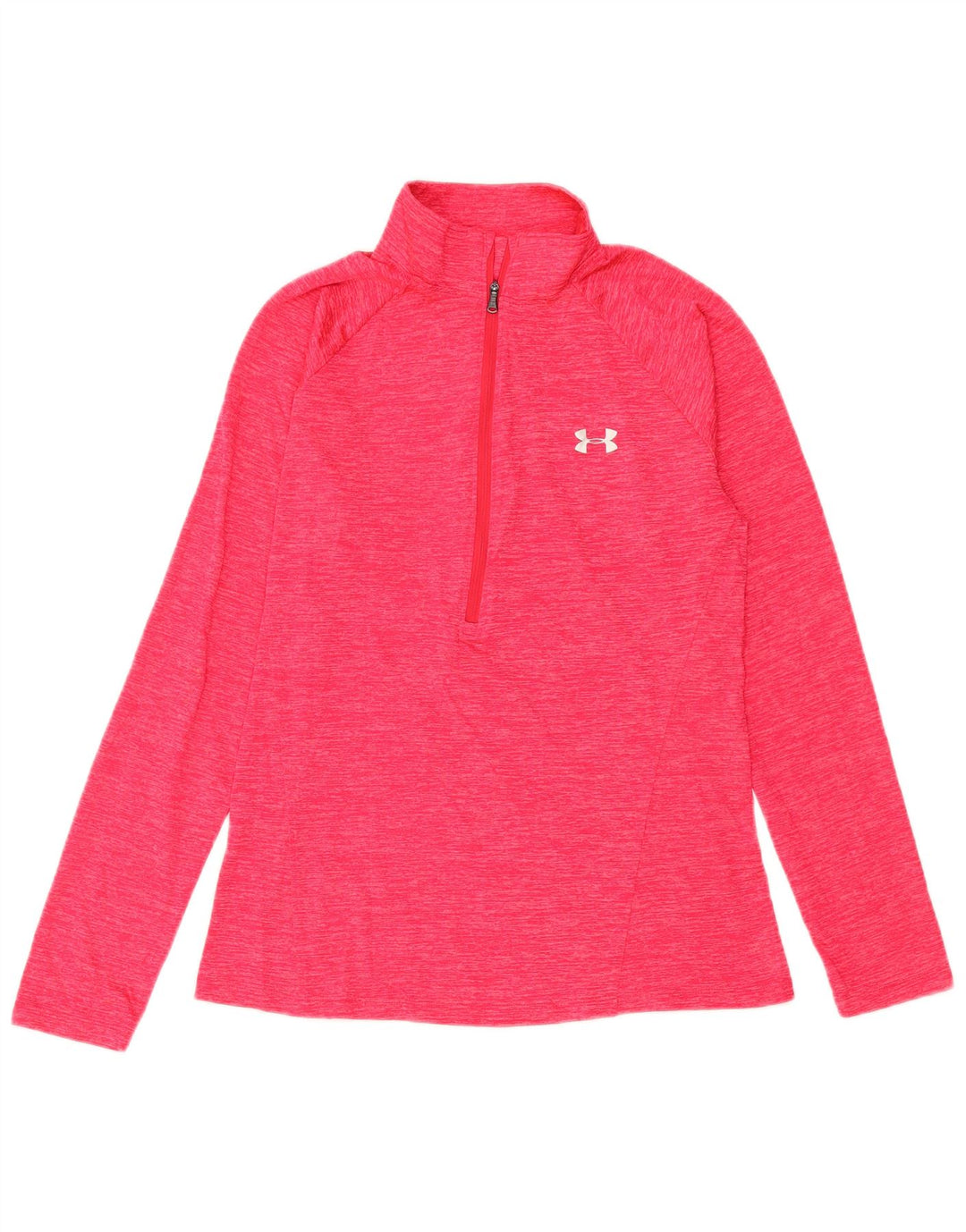 UNDER ARMOUR Womens Heat Gear Pullover Tracksuit Top UK 12 Medium Pink